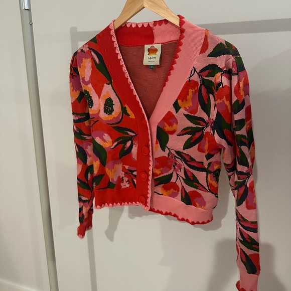 FARM Rio Women's Red and Pink Floral Cardigan - Picture 2 of 2
